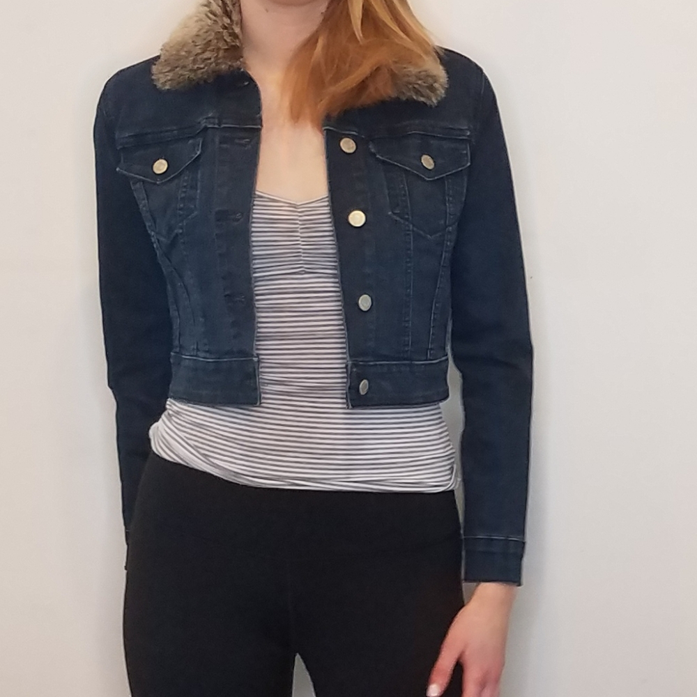 Levi's Cropped Denim Jacket Removable Fake Fur
